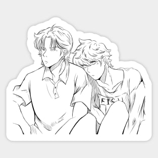 Banana Fish panel redraw (uncolored) Sticker